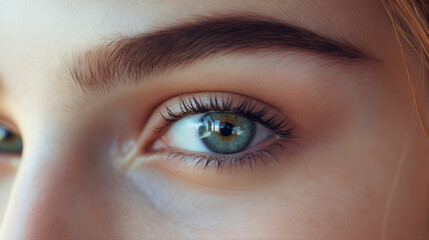 Obraz premium Close up of eye. Close up of a female eye