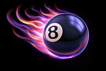 ball on black background