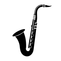 saxophone isolated on white background