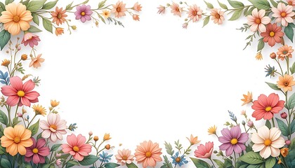 Enchanted Floral Frame: A Blossoming Masterpiece