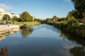 Fototapeta premium canal around the city of Padua