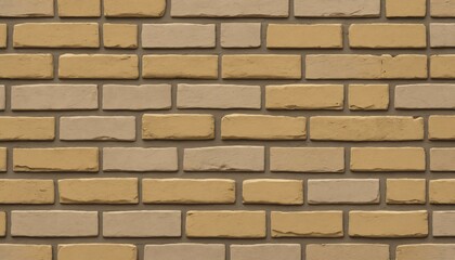 Obraz premium Muted yellowish-brown bricks with textured surface and soft mortar lines