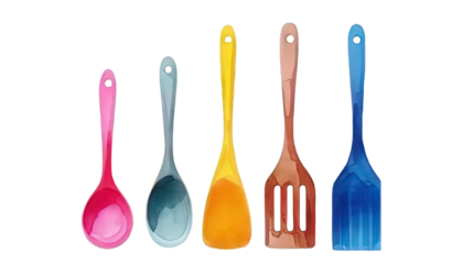 fork and spoon water color isolated on transparent background