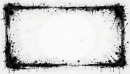 Grunge Spray Paint Stencil Frames and Splash Borders