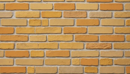 Fototapeta premium Warm yellow-orange brick tones with natural texture and slight surface wear