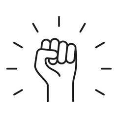 Empowerment strength linear icon. Strong and power line concept. Vector illustration