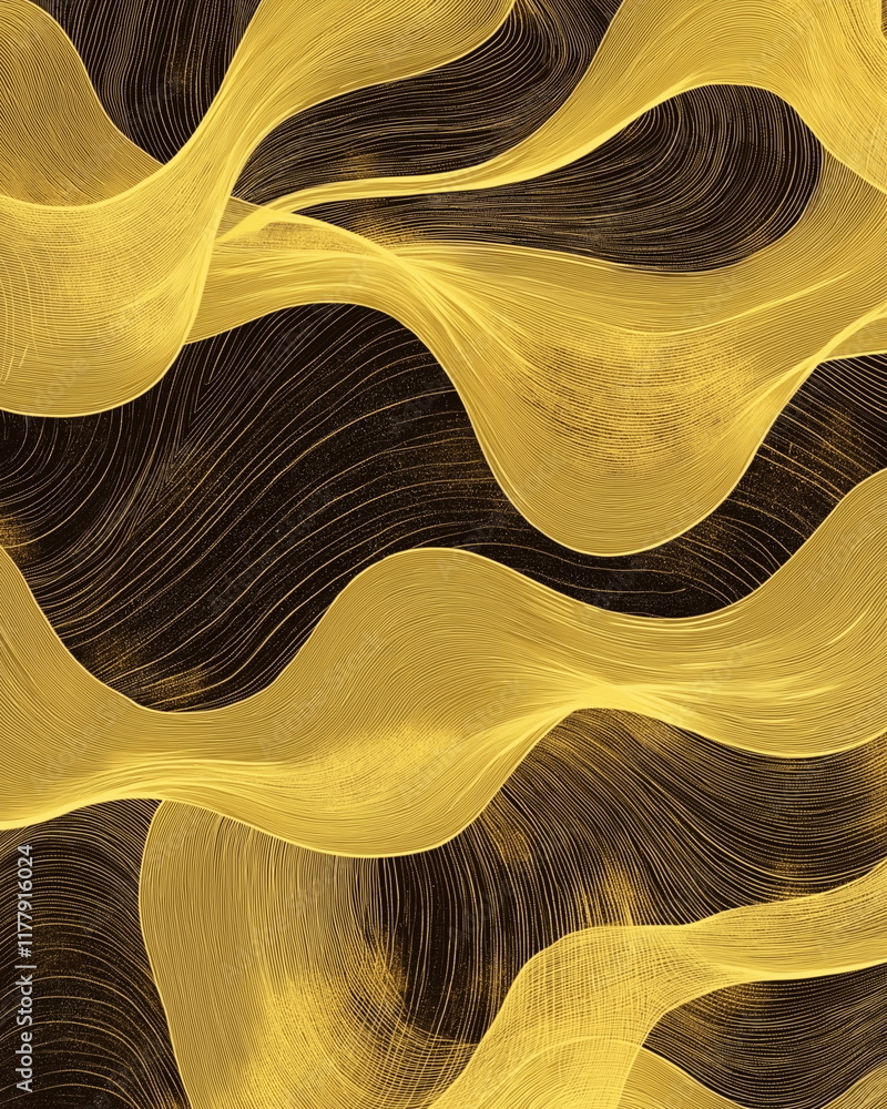 Poster magnetic fields. iterative pattern. streams. gener_004