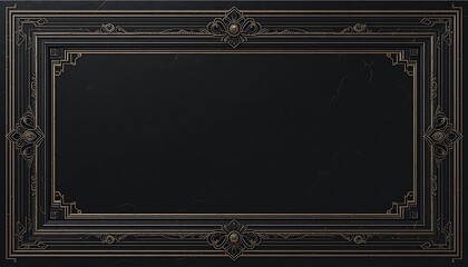 Retro Art Deco Frames and Baroque Engraving Borders