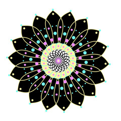 Black mandala illustration