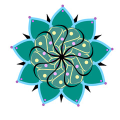 Green mandala illustration