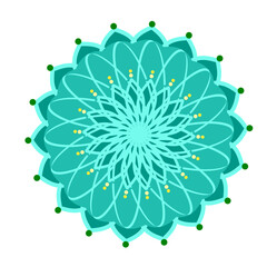 Green mandala illustration