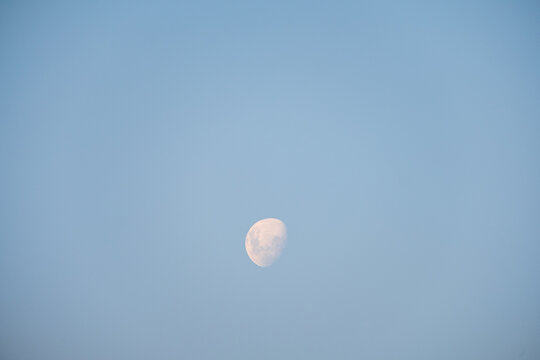 Moon on a blue sky background