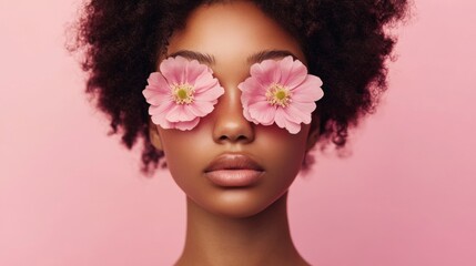 Floral Beauty Portrait of a Woman