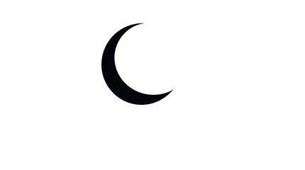 Photo of crescent moon isolated on transparent background