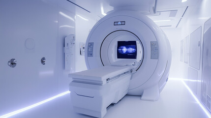 Zaawansowana technologicznie maszyna z delikatnym, świecącym efektem, ustawiona w czystym, białym laboratorium, uwydatniająca nowoczesność i precyzję w naukowych badaniach.