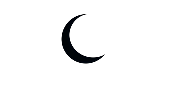 Photo of crescent moon isolated on transparent background - Powered by Adobe