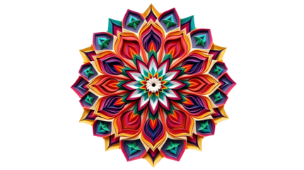 Photo of Mandala Style design isolated on transparent background