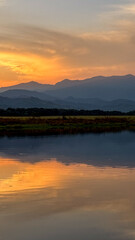 sunset in the mountains