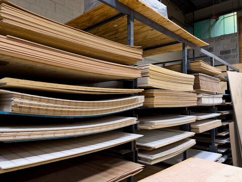 Plywood  on shelf in size 