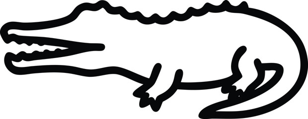 aligator outline icon
