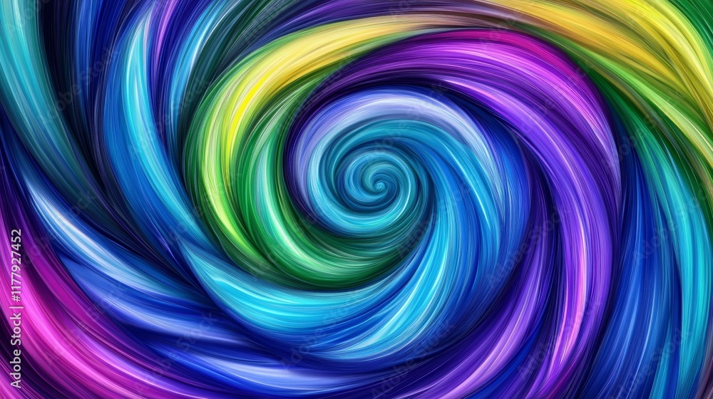 Poster a vibrant swirl of colors creating a dynamic, abstract pattern.