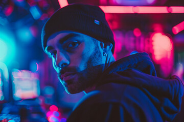 Disco at a summer music festival generative AI