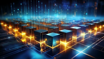 blockchain abstract background