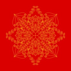 red christmas snowflake