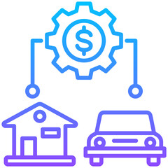 Obraz premium Asset Management Icon