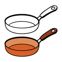 frying pan isolated on white