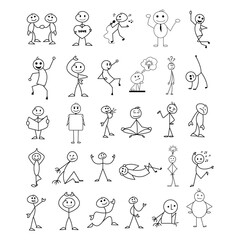 Hand drawn stickman collection
