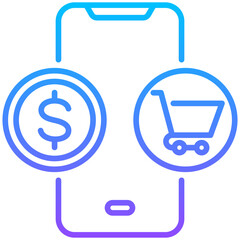 Mobile Shopping Icon