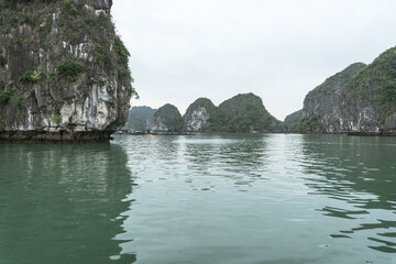 Cat Ba Island, Vietnam. Majestic Limestone Islands in the Bay
