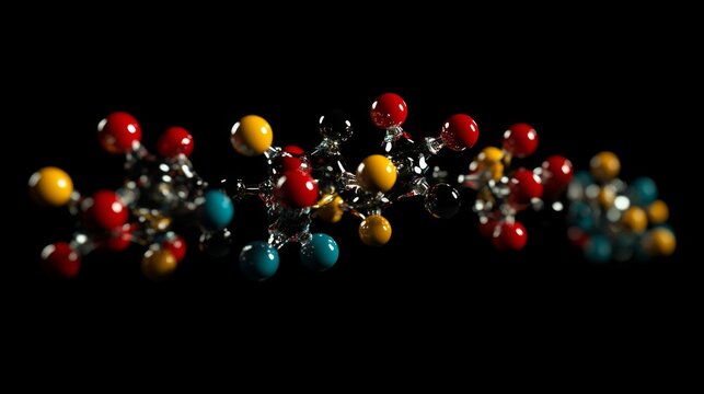 Colorful Molecular Structure: Stunning Visual Representation of Chemical Bonds