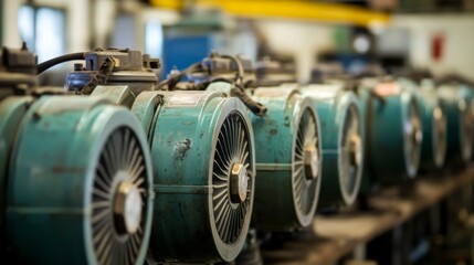 Industrial Motors in a Manufacturing Facility
