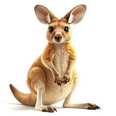 Cute Kangaroo Mascot Cartoon Illustration