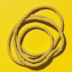 Unadorned Yellow Background with a Few Cords