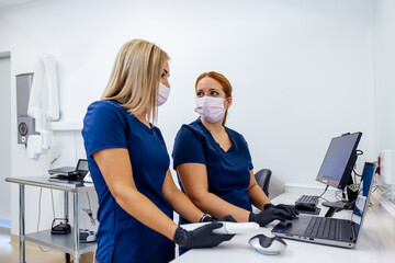 Dental Clinic Professionals Using Technology for Patient Care