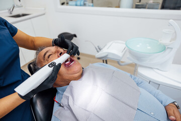 Dental Exam with Modern Equipment in a Professional Clinic