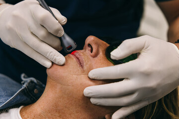 Dental Laser Procedure in a Modern Clinic Setting