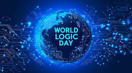 A digital circuits Futuristic technology, World Logic Day