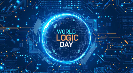 A digital circuits Futuristic technology, World Logic Day