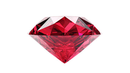 Stunning Red Gemstone isolated on transparent background