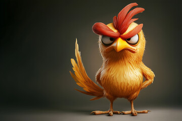 The angry cockerel. The concept of the emotion of anger, choleric