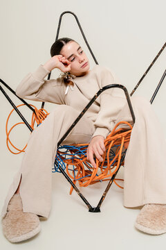  Relaxed Pose with Chair