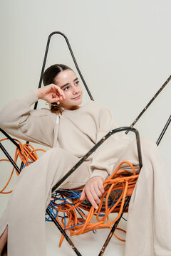 Relaxed Girl in Chair