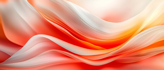 Obraz premium Abstract Swirling Orange and White Waves Dynamic Fluid Design Gradient Background Texture