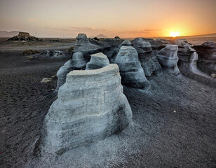 Los Roferos de Teseguite geological formations, Lanzarote island, Spain