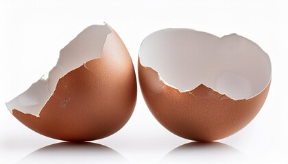 egg shells isolated on white background