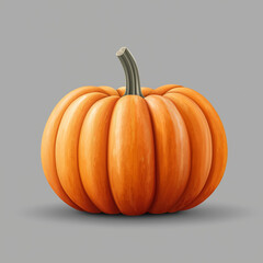 Obraz premium Pumpkin Glossy Open Causeway Icon on Minimalist Grey